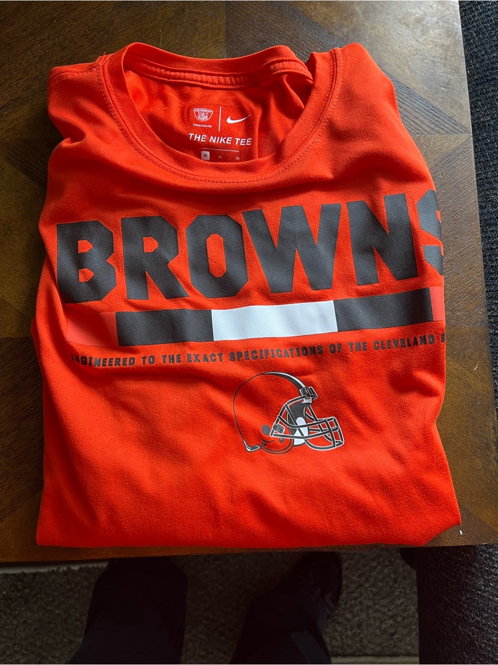 Nike Orange Cleveland Browns Crew Long Sleeve Dri-Fit Tee